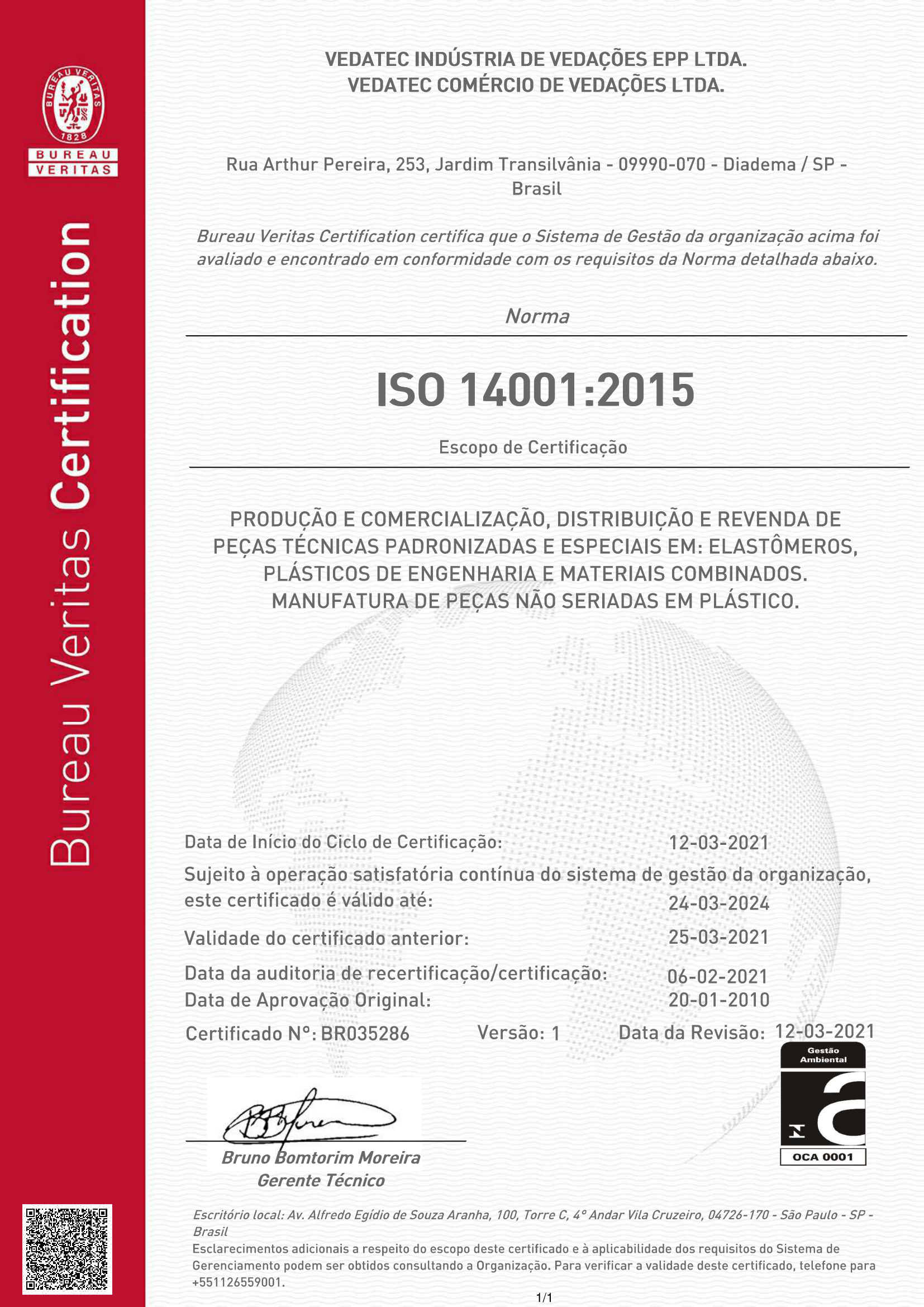 ISO 14001 – VEDATEC 1